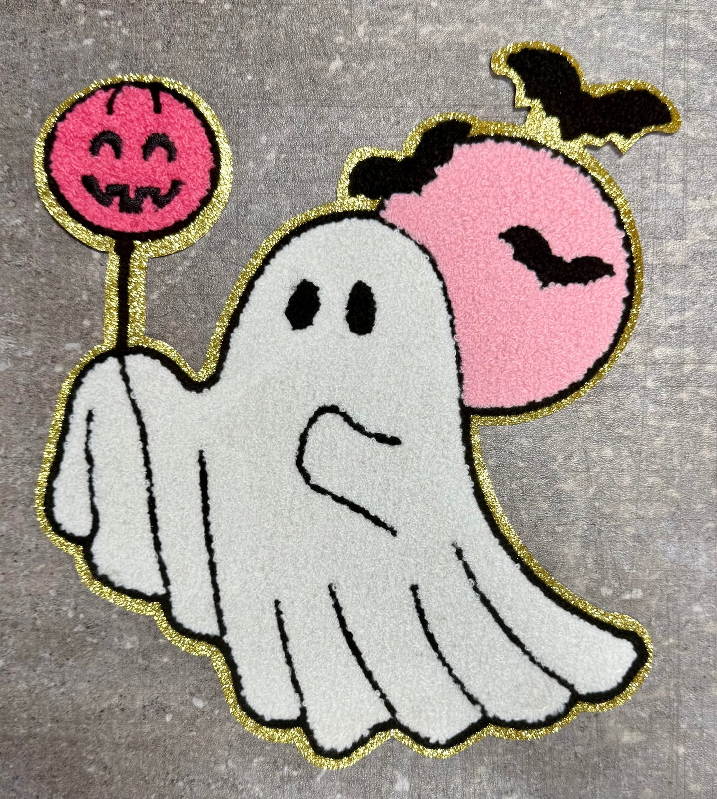 Girl Ghosts with Balloon - Chenille/Sequins Iron On Patch