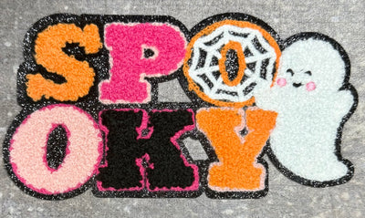 Spooky Ghost - Chenille/Sequins Iron On Patch