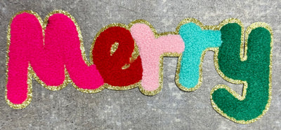Merry Colorful - Chenille/Sequins Iron On Patch