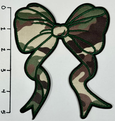 Camo Football Bow Hat Patch