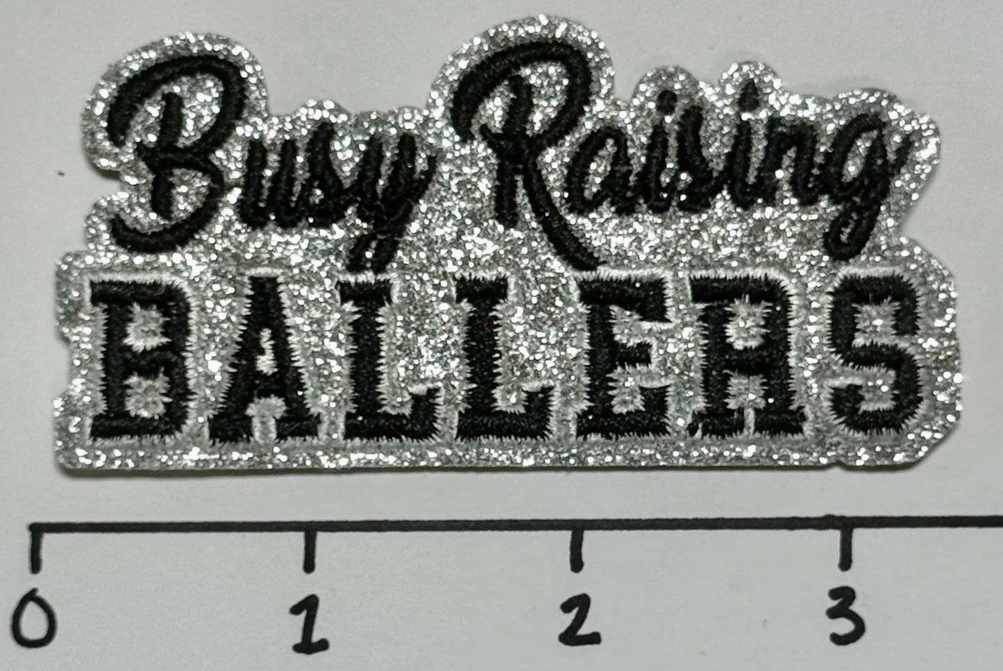 Busy Raising Ballers Hat Patch