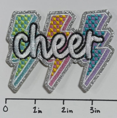 Cheer Lightening Bolt Hat Patch