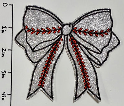 Baseball Bow Hat Patch