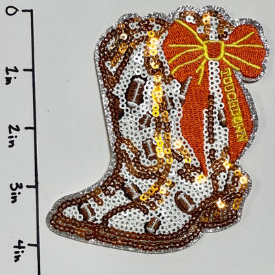 Boots with Orang Bow Hat Patch