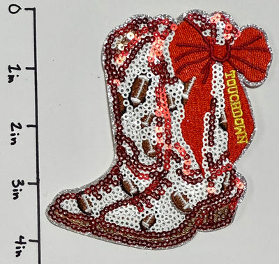 Boots with Red Bow Hat Patch