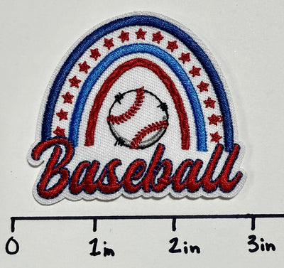Baseball Mama Rainbow Hat Patch