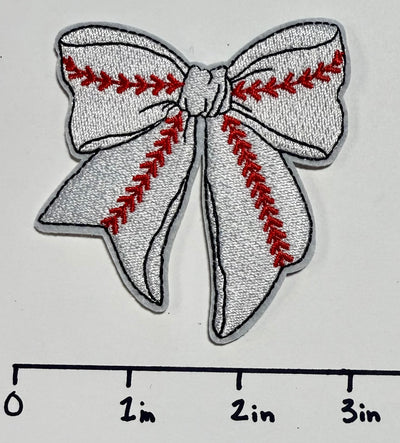 Baseball Bow Hat Patch