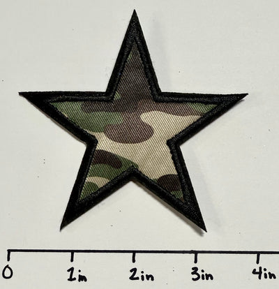 Camo Star Hat Patch