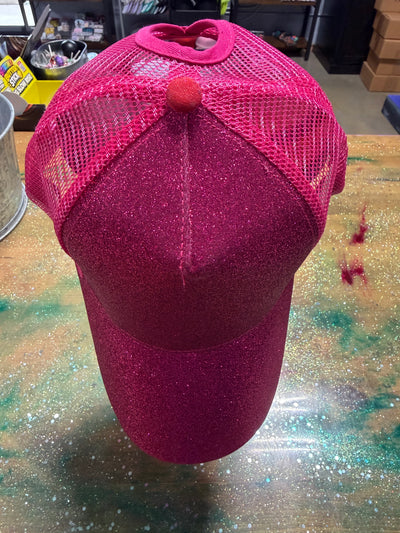 Pink Glitter Bill and Front - Trucker