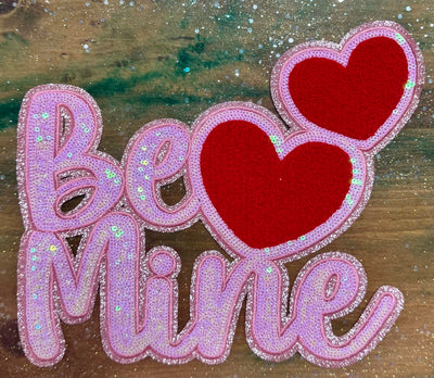 Be Mine with Two Hearts - Iron On Patch