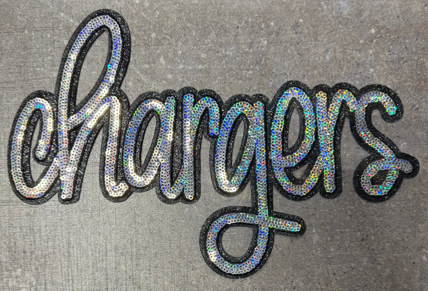 Chargers - Chenille/Sequins Iron On Patch