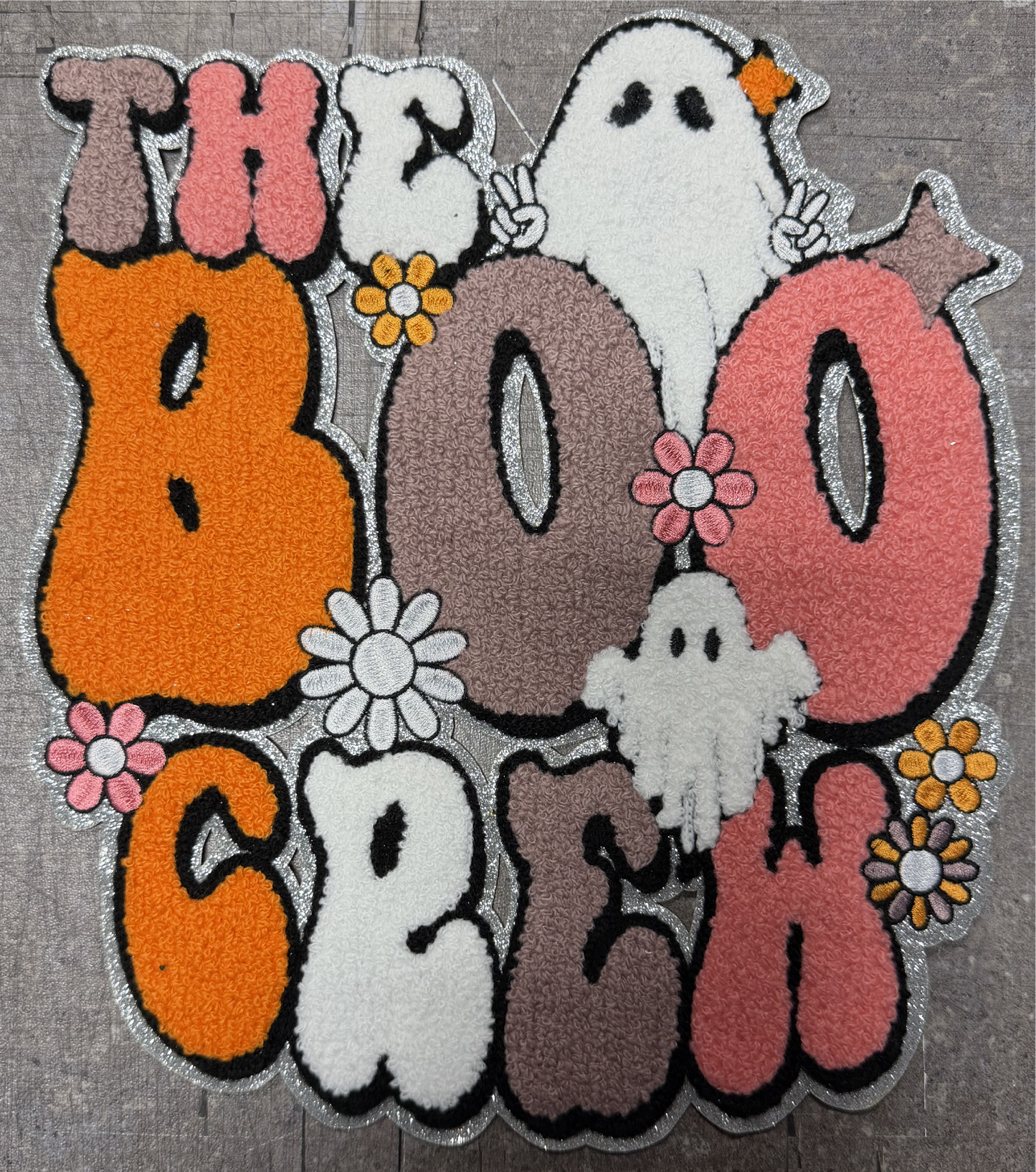 The Boo Crew Ghosts - Chenille/Sequins Iron On Patch