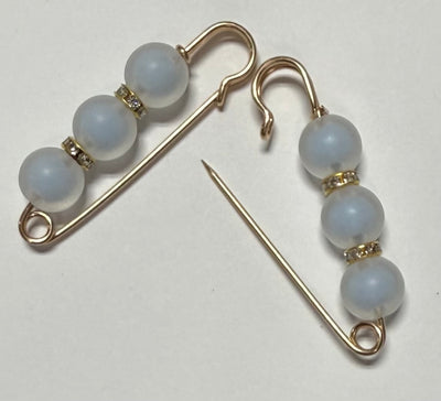 Ice Blue Silicone Hat Pins (3 beads)