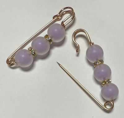 Purple Silicone Hat Pins (3 beads)