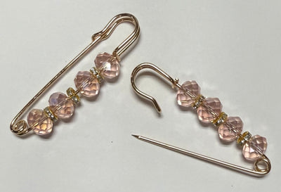 Clear Amber Hat Pins (4 beads)