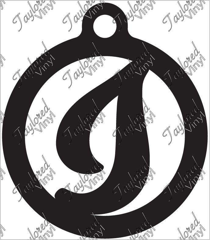 I Circle Monogram Acrylic Blank Keychain