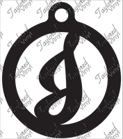J Circle Monogram Acrylic Blank Keychain
