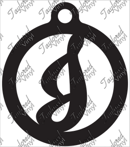 J Circle Monogram Acrylic Blank Keychain