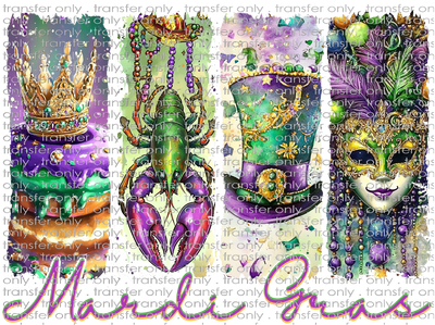 **HAPPY HOUR**MG 123 Mardi Gras Symbol Brush Strokes