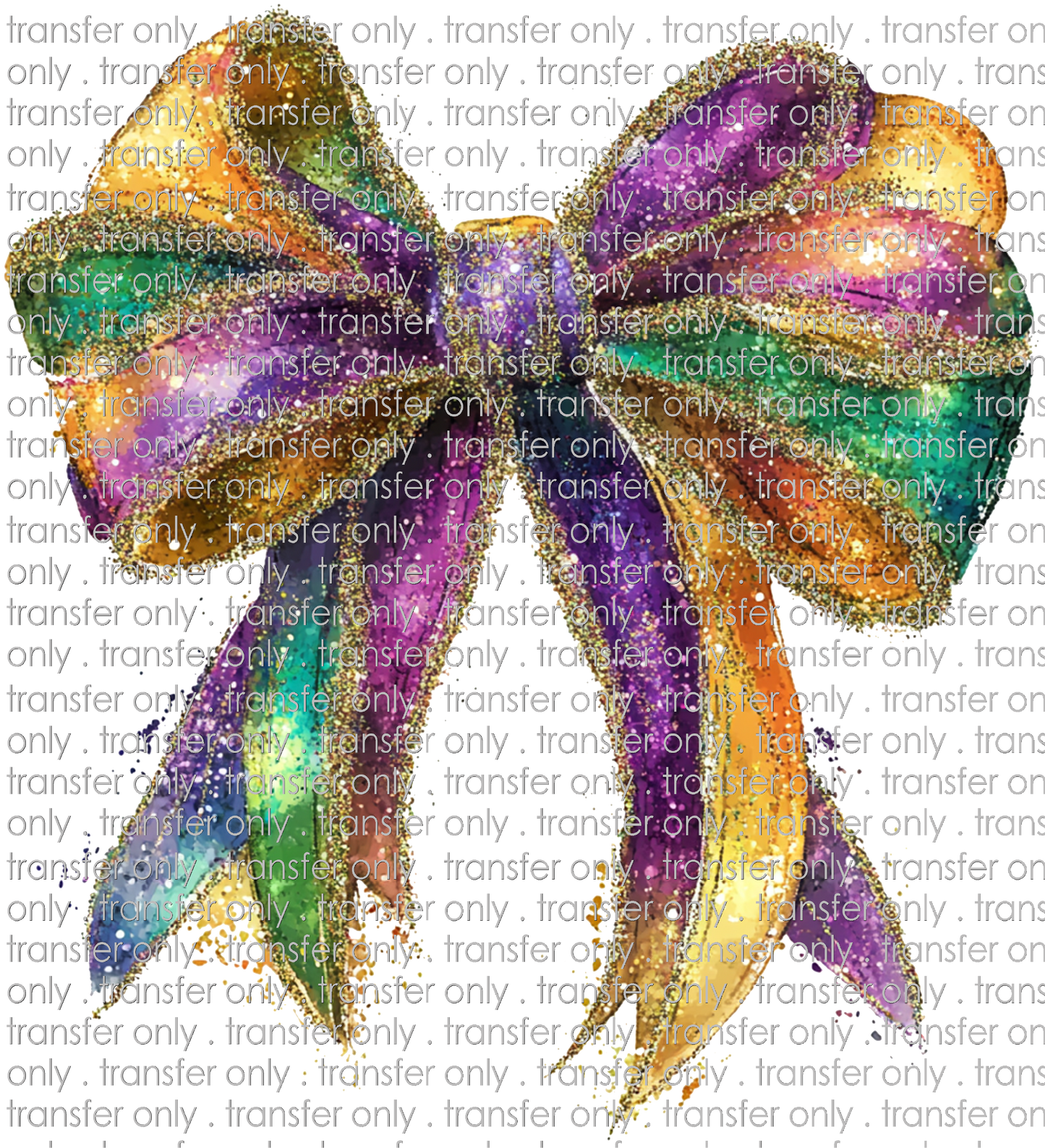 MG 126 Bow Mardi Gras Faux Glitter