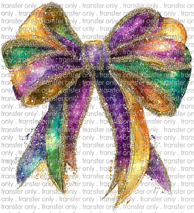 **HAPPY HOUR**MG 126 Bow Mardi Gras Faux Glitter