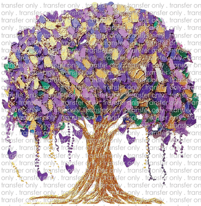 MG 130 Tree with Mardi Gras Beads