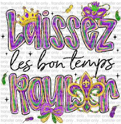 MG 136 Laissez Les Bon Temps Rouler Black Writing