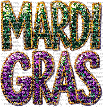 MG 139 Faux Sequins Mardi Gras