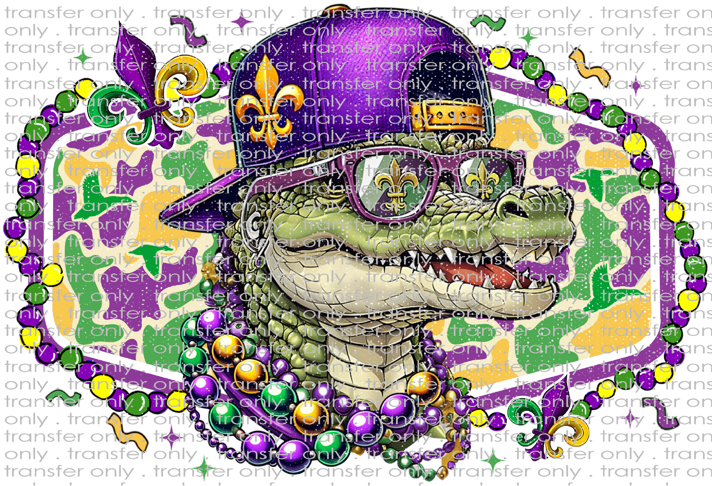 MG 148 Gator with Hat Fleur De Lis on Camo