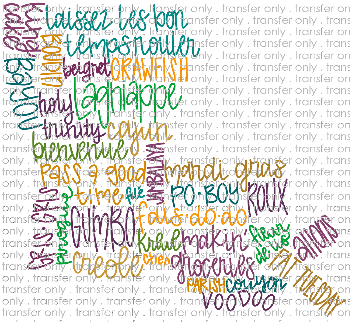 MG 88 Louisiana Words Art Color