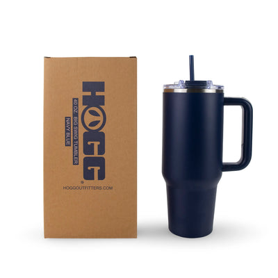 Navy -40oz Powder Coated Big Swig Tumbler-HOGG