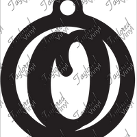 O Circle Monogram Acrylic Blank Keychain