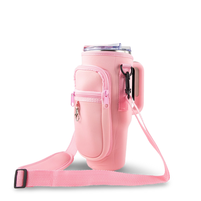 40oz Portable Tumbler Sleeve Bag W/ Strap & Hook