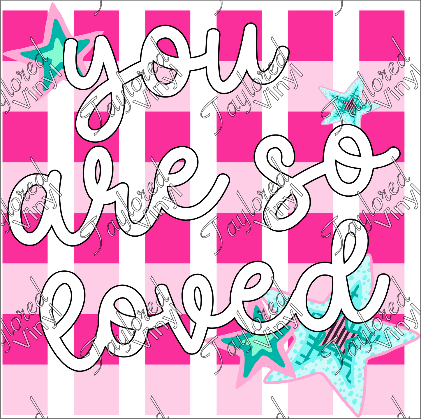 QUT 173 So Loved Teal and Pink