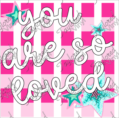 QUT 173 So Loved Teal and Pink