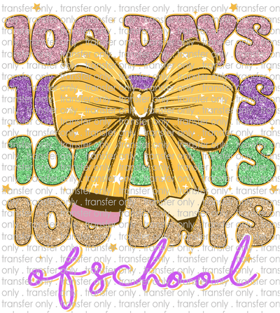 SCH 2025 100 Days of School Pencil Bow