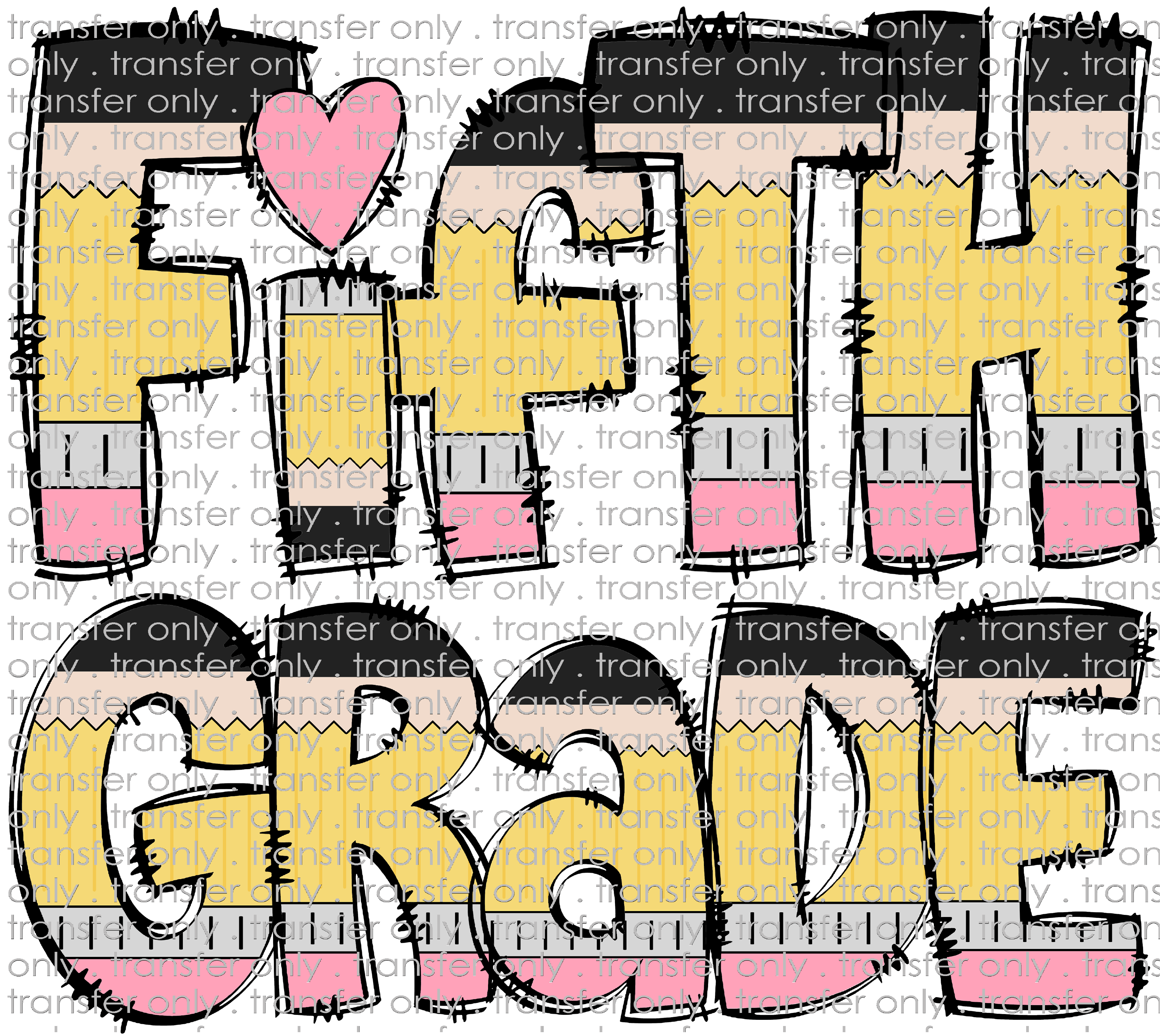 5th Text Design SCH 2111 Fifth Grade Pencil Design – Taylored Vinyl