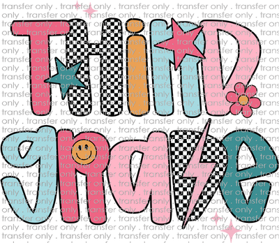 SCH 2168 Third Grade Retro Stars and Flowers