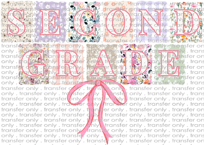 SCH 2170 Second Grade patterned with Bow
