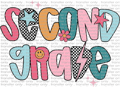 SCH 2176 Second Grade Retro Stars and Flowers