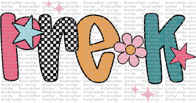 SCH 2190 Pre-K Retro Stars and Flowers