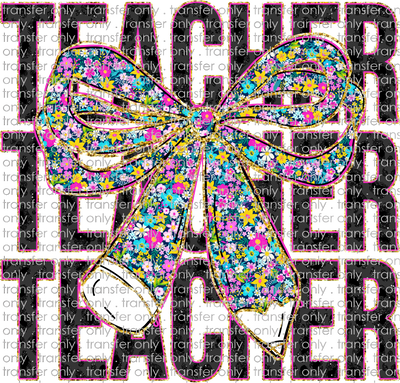 SCH 2268 Teacher Stack with Floral Bow