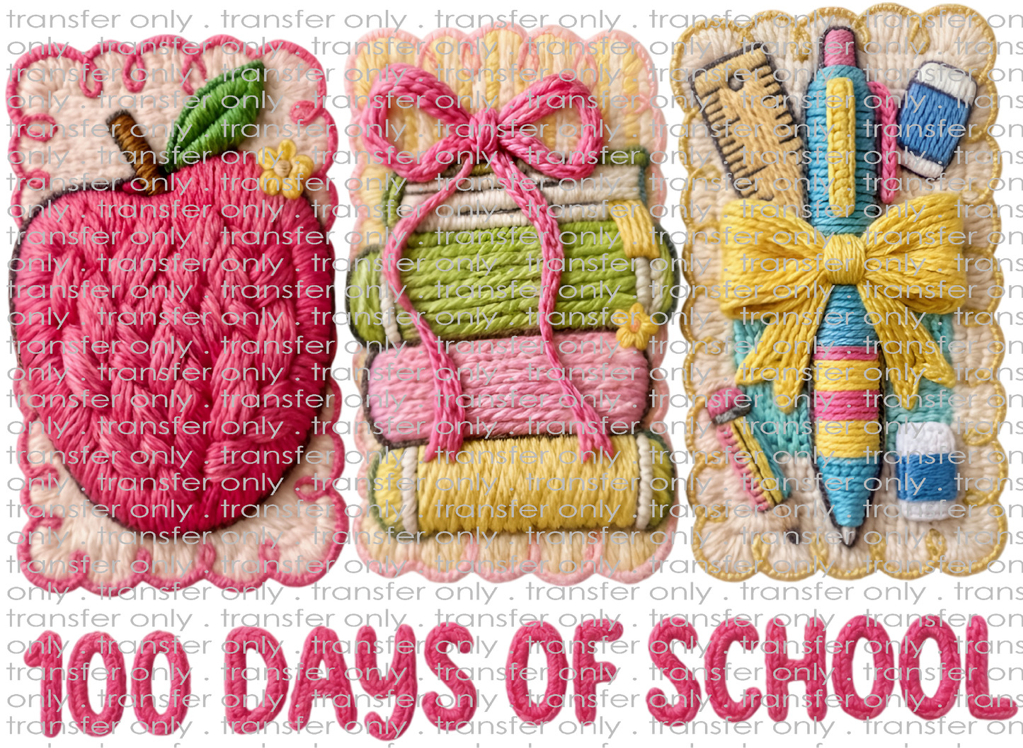 SCH 2298 100 Days of School Stamps Crochet