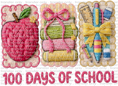 SCH 2298 100 Days of School Stamps Crochet