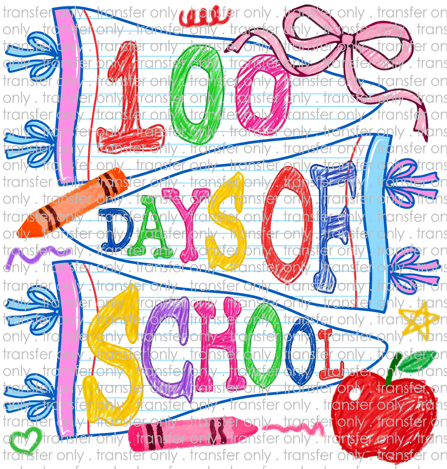 SCH 2305 Happy 100 Days Of School Penants