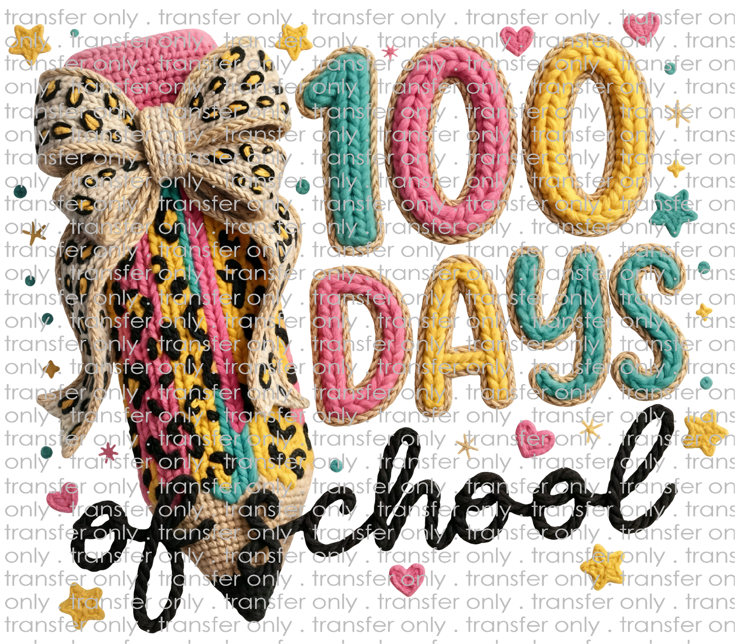 SCH 2306 100 Days Of School Faux Crochet