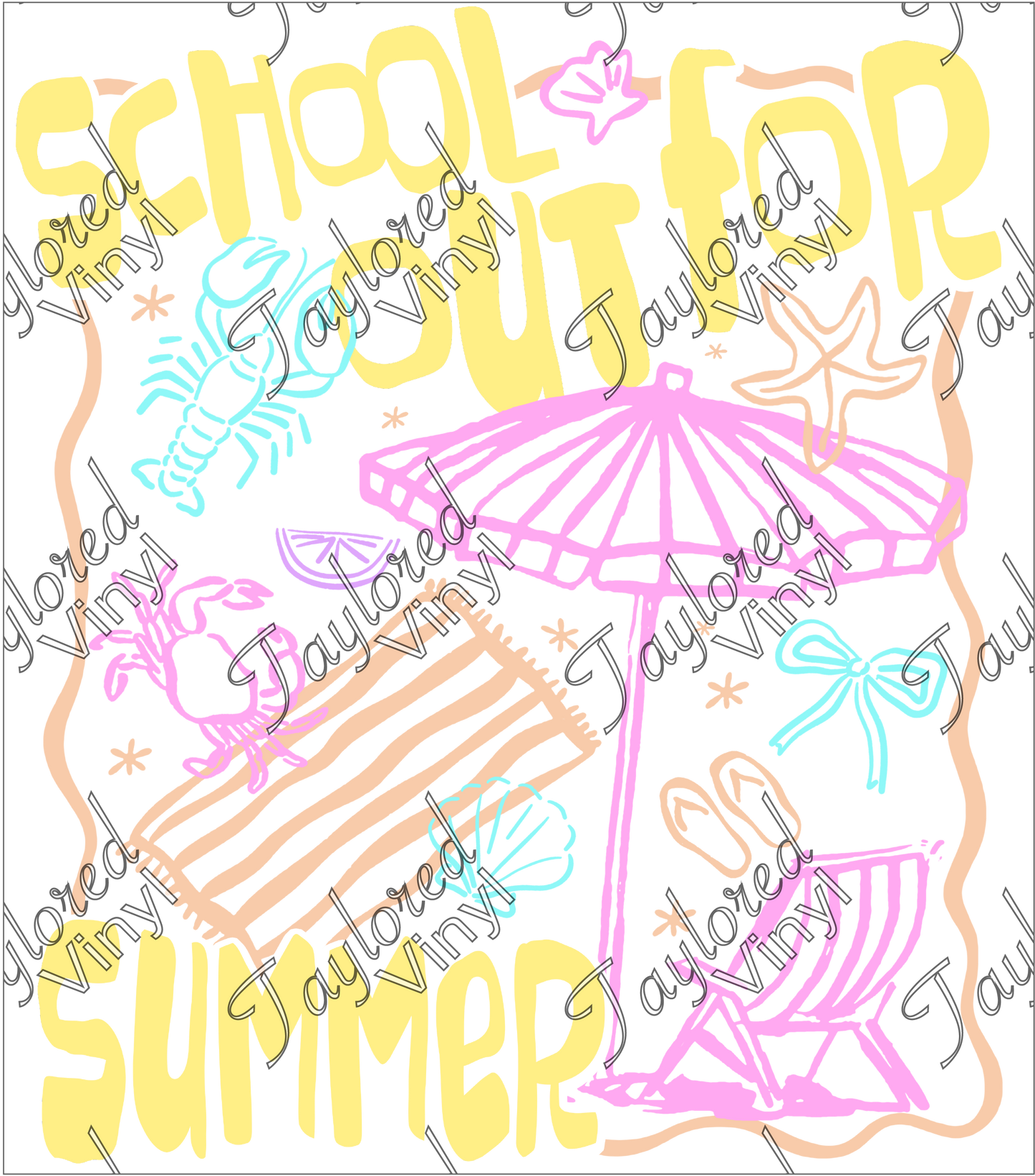 SCH 2319 Schools Out For Summer Yellow