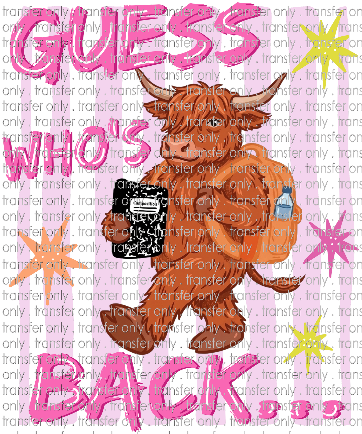 **HAPPY HOUR**SCH 2338 Highland Cow Guess Whose Back-Front