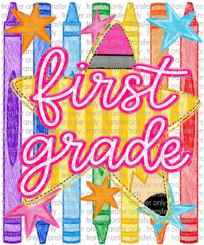 SCH 2355 First Grade Crayons and Stars