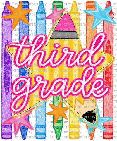 SCH 2357 Third Grade Crayons and Stars